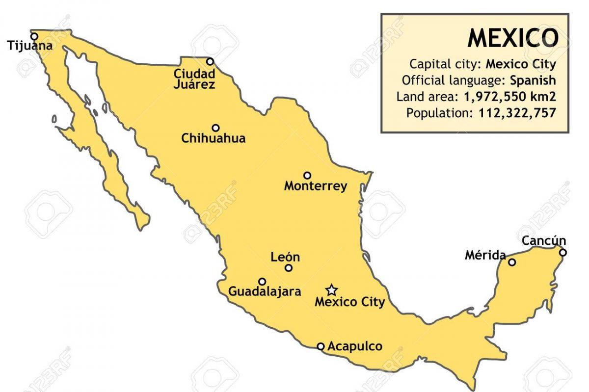 Mexiko kaart land