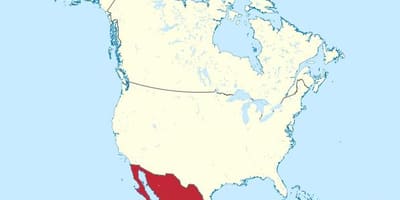 Mexiko en amerika kaart