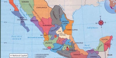 Aztec kaart van Mexiko