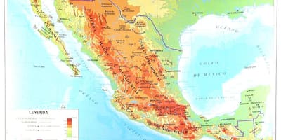 Geografiese kaart Mexiko