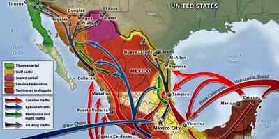 Mexikaanse dwelm oorlog kaart