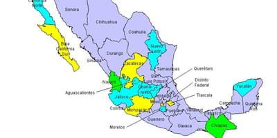 Kaart van Mexicos state