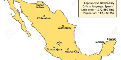 Mexiko kaart land