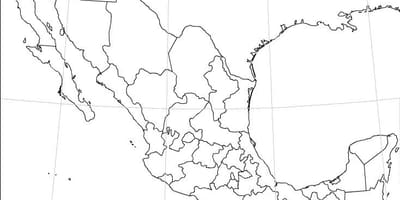 Mexiko kaart leeg